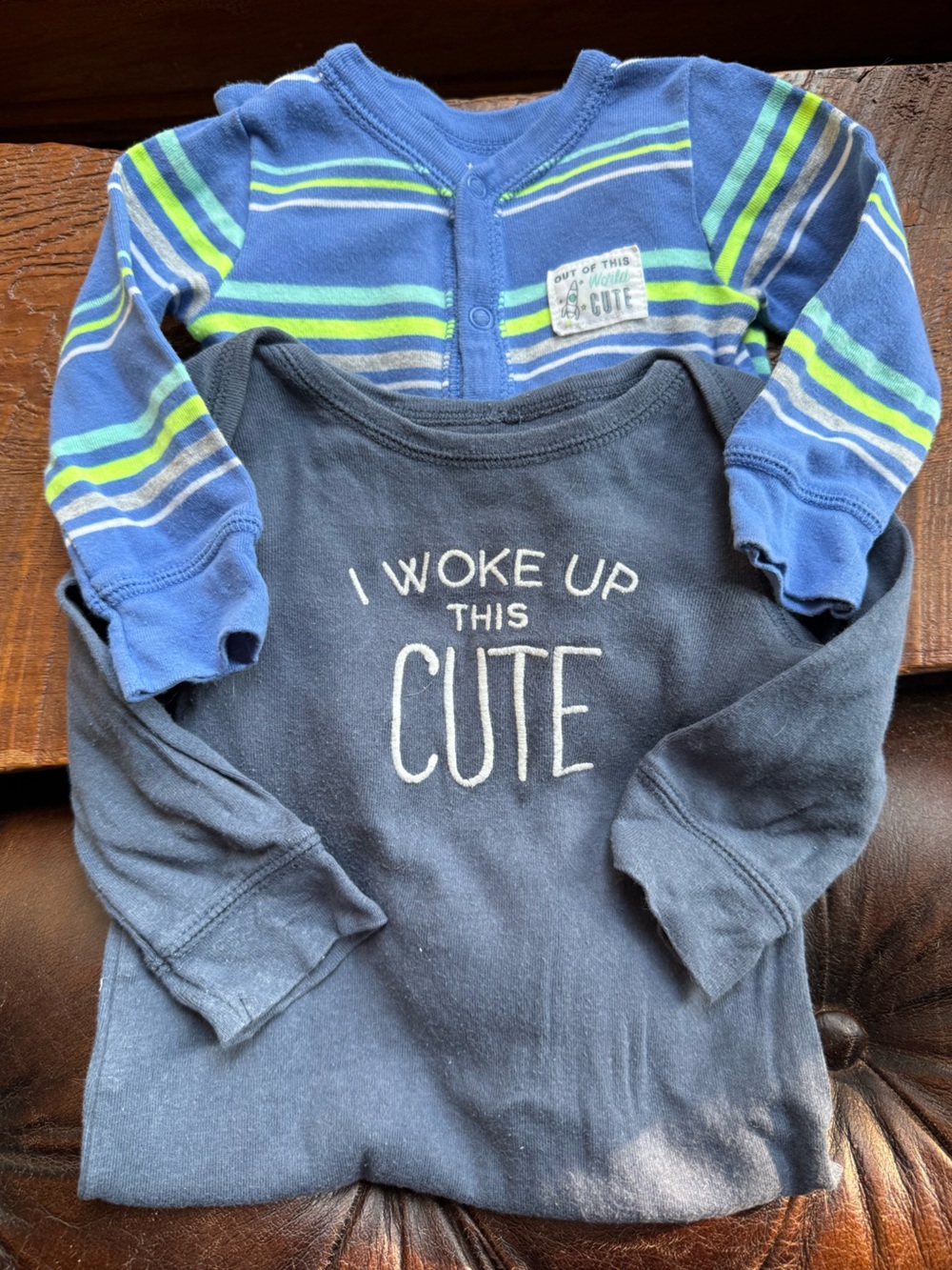 “Cutie” Baby Long Sleeved, Footless PJs Bundle